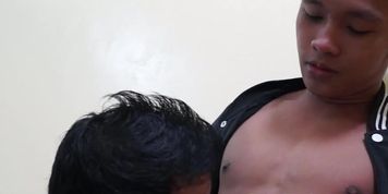 Anal licking Asian twink breeds amateur in sideways pose