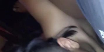 Wife gets fucked while sucking husband's thick dick