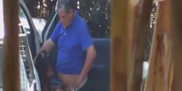 Voyeur spies an older guy fucking a young prostitute