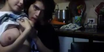 bro sucking boobs