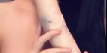 Horny Teen Squirt On Big Dildo