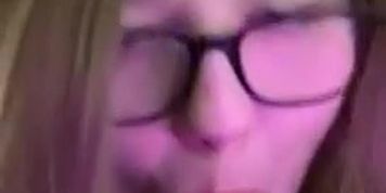 Dumb Slut Slurps On A Dick