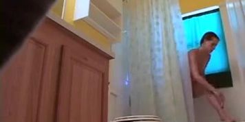 naked at bathroom