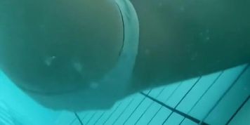 Underwater spying of a hot teen girl