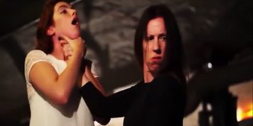 Big women double throatlift