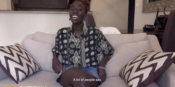 Tall Ebony Model Gets Facial After Casting With White Agent POV (Slim Sexy)