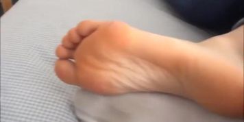 Sleeping asian gf feet