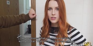 HUNT4K. Tender mouth and tight pussy are drilled for money (Charlie Red)