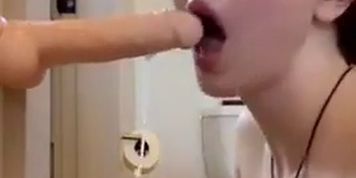 Deepthroat Dildo and Sluppy girl