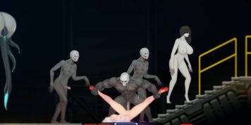 Alien Quest (part 3). Zombie monsters with big dicks  anime sex