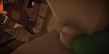 Minecraft Whore Gets Fucked