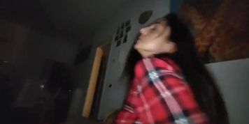 Wife in pajamas fucks a friend in silence while her husband is in the room (Luca Ferrero)