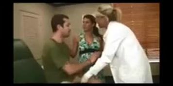mother helps doctor with son's cock