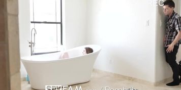 Creepy Step Brother Caught Watching Step Sis Tan (Danni Rivers)