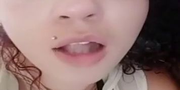 Brasilian latina dildo deepthroat gagging on live mobile app