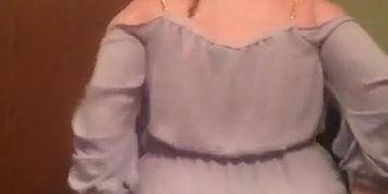Nerdy BBW In Glasses Stripping