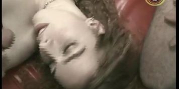 Brunette Girl Gets Face Glazed