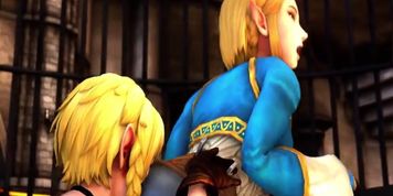 Linkle smelling princess zelda's ass