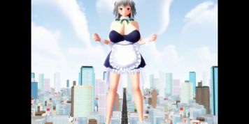 MMD Giantess Growth and Breast Epansion Bikini/Revealing Compilation