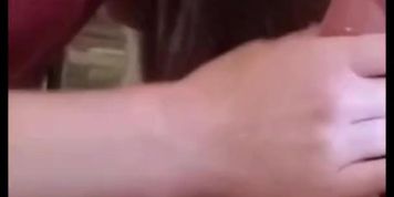 Redhead wife blowjob and cumshot