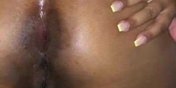 Ebony anal fisting