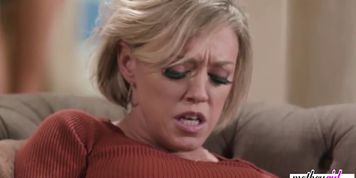 Masturbating stepmom got busted by shocked stepdaughter