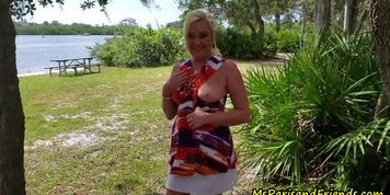 Showing Off Naked in Public Gets Her a Creampie