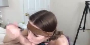 Cute Girlfriend My Cock In Her Mouth On Webcam