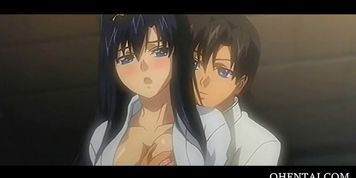 Anime cutie pussy rubbed upskirt gives BJ