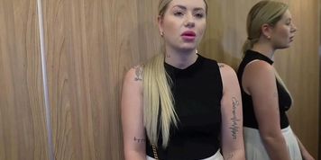 French Woman Enjoys Elevator and Parking Lot Encounters