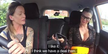 Huge tits examiner fucks lesbian student