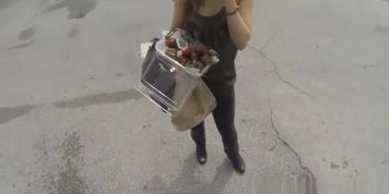 Pulled teen amateur fucked from behind POV