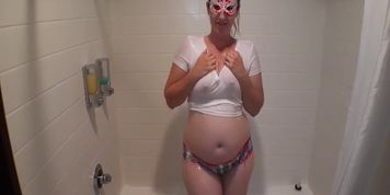 Patriotic Pantied panties strip tease and wet tshirt
