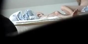 Hidden cam - blonde girl in action