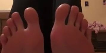 good girl showed me her feet after work. She's a waitress so they were sweaty and stinky