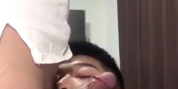 Sucking a big cock