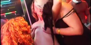Hung strippers satisfy horny partying babes