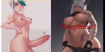Two futa fight for your ass - Futa Joi