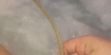 teen uses water hose on pussy for pleasure 