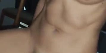 Fit girl makes him cum quick