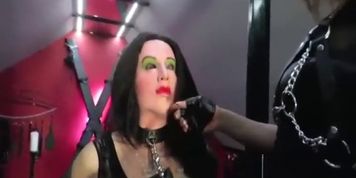 crossdresser get dominate by his mistress
