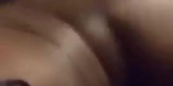 Thick black milf gets fucked by petite stepson while dad is at work