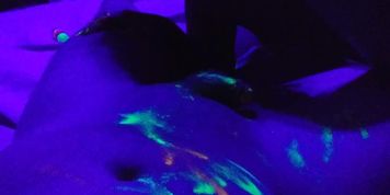 Glowing Cock Sucking Whore Swallows A Tiny Glowing  Cock  (Tiny Dick)