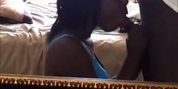 Ebony homemade Sloppy Sucking