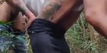 Petite Hung Guy Bb Fucks A Guy In The Woods With A Group Joining