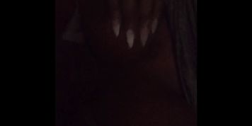 Cute Ebony BBW Playing with Pussy and Strip Tease