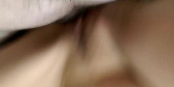 Latina rubs juicy clit while fucked by small dick