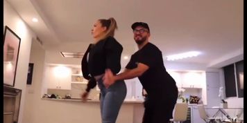 YouTuber humps gf with big tits and tight jeans 