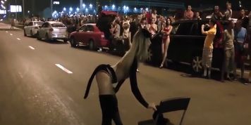 Another stripper at a street car event
