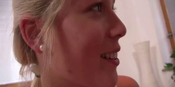 Blonde girl riding father in law dick after cunnilingus